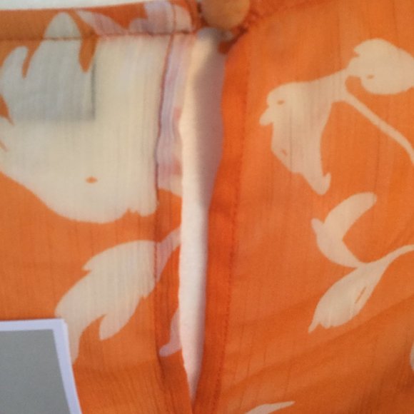 NWT ICHI orange floral dress - Picture 5 of 6